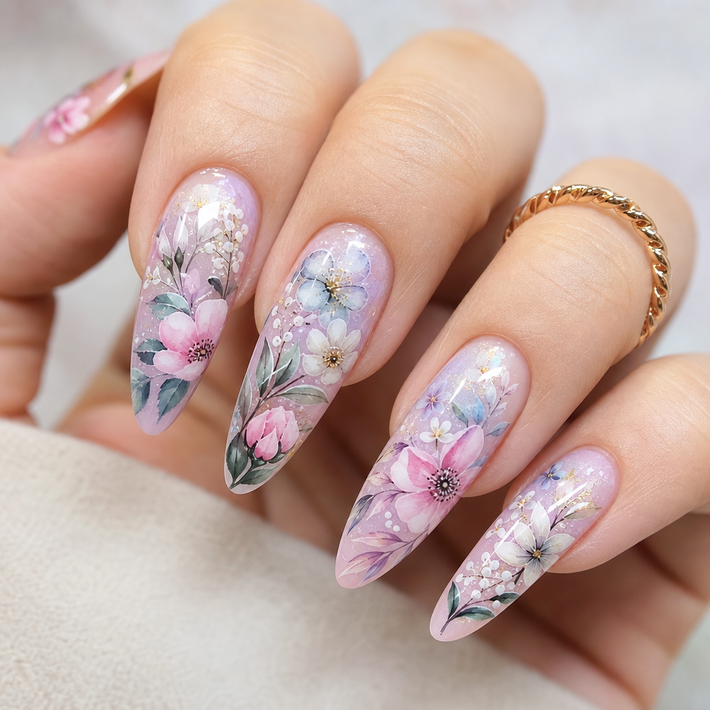 Nail art floral
