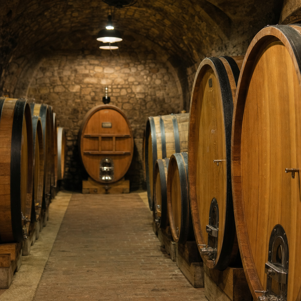 La cave à barriques